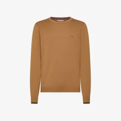 Clearance Maglia in cotone cammello Uomo Maglie