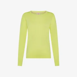 Sale Maglia in cotone giallo limone Donna Maglie
