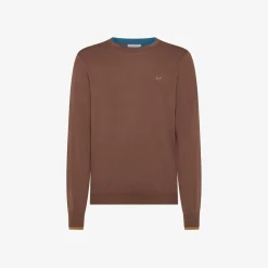 Discount Maglia in cotone marrone Uomo Maglie