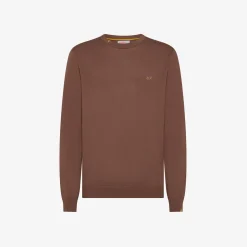 Outlet Maglia in cotone marrone Uomo Maglie