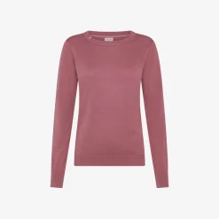 Outlet Maglia in cotone rosa scuro Donna Maglie