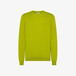 New Maglia in cotone verde oliva Uomo Maglie