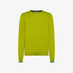 Outlet Maglia in cotone verde oliva Uomo Maglie