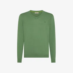 Clearance Maglia in cotone verde salvia Uomo Maglie