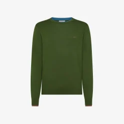 Hot Maglia in cotone verde scuro Uomo Maglie
