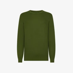Fashion Maglia in piquet di cotone verde scuro Uomo Maglie