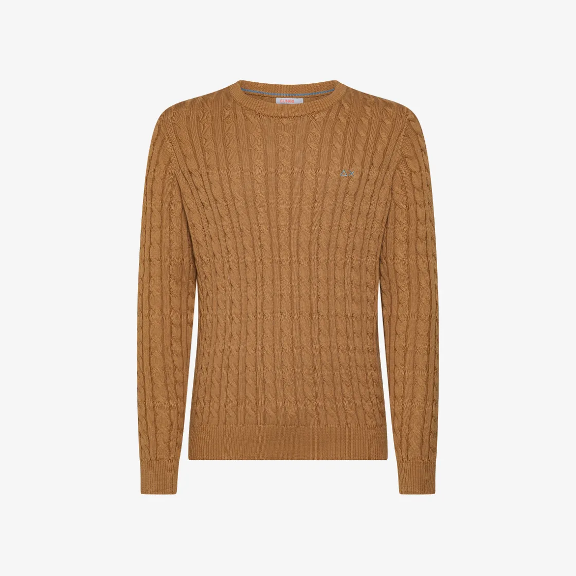 Discount Maglione in cotone a trecce cammello Uomo Maglie