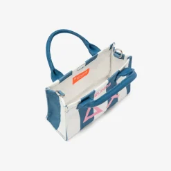 Hot Mini bag in cotone a pois avio scuro e bianchi Donna Borse|Accessori Donna