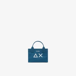 Outlet Mini bag in cotone avio scuro Donna Borse|Accessori Donna