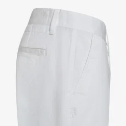 Clearance Pantaloni cargo in cotone bianco panna Uomo Pantaloni