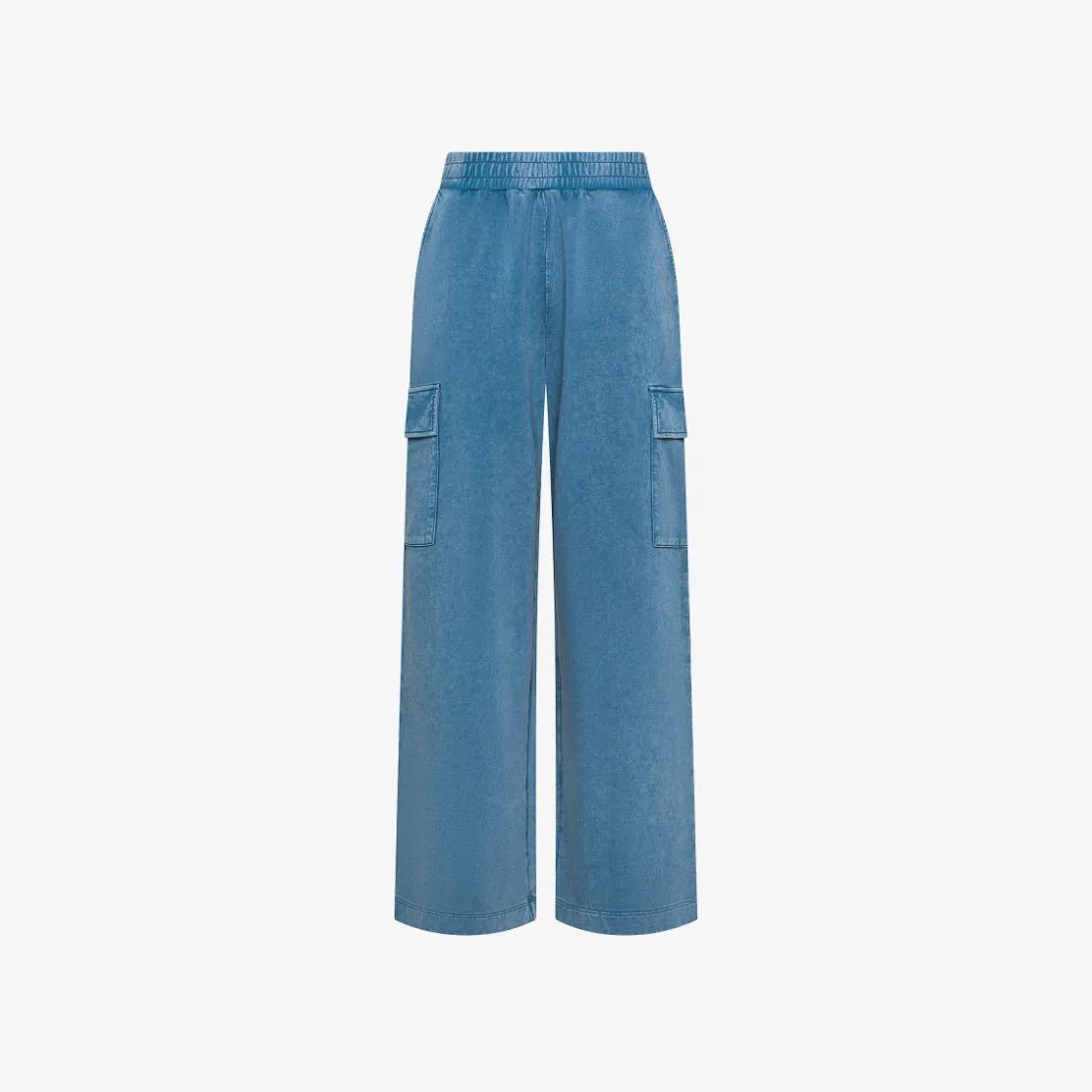 Clearance Pantaloni cargo in felpa avio scuro con trattamento marble Donna Pantaloni|Felpe
