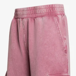 Clearance Pantaloni cargo in felpa rosa scuro con trattamento marble Donna Pantaloni|Felpe