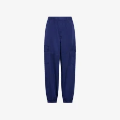Hot Pantaloni cargo in tessuto fluido blu navy Donna Pantaloni