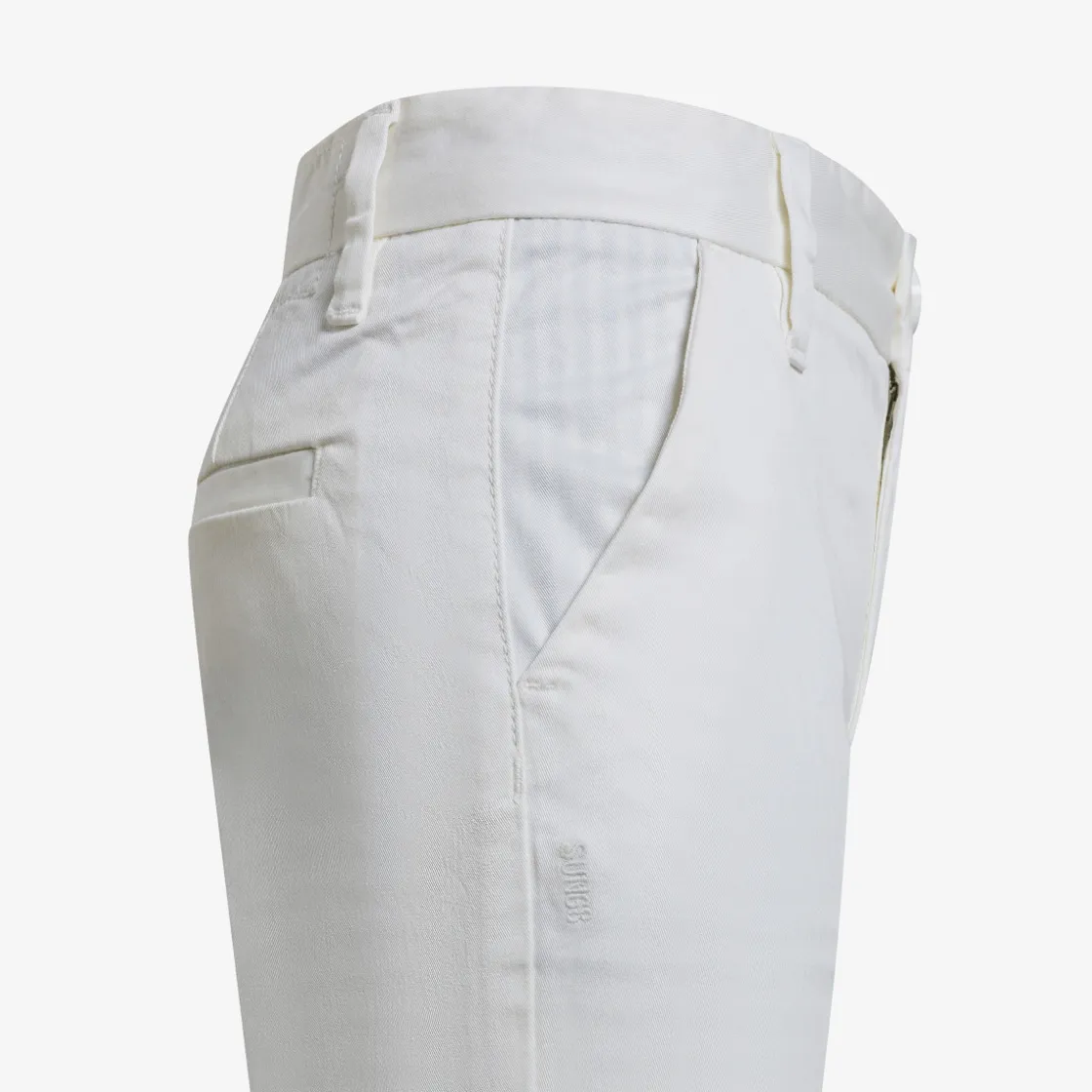 Outlet Pantaloni chino in cotone bianco panna Bambino Pantaloni