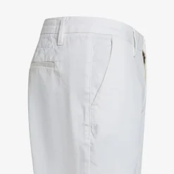 Outlet Pantaloni chino in cotone bianco panna Uomo Pantaloni