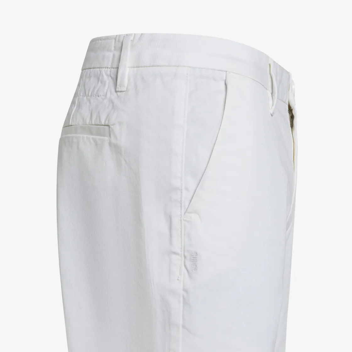 Outlet Pantaloni chino in cotone bianco panna Uomo Pantaloni