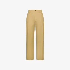 Discount Pantaloni in cotone beige Donna Pantaloni