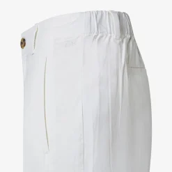 Sale Pantaloni in cotone bianco panna Donna Pantaloni