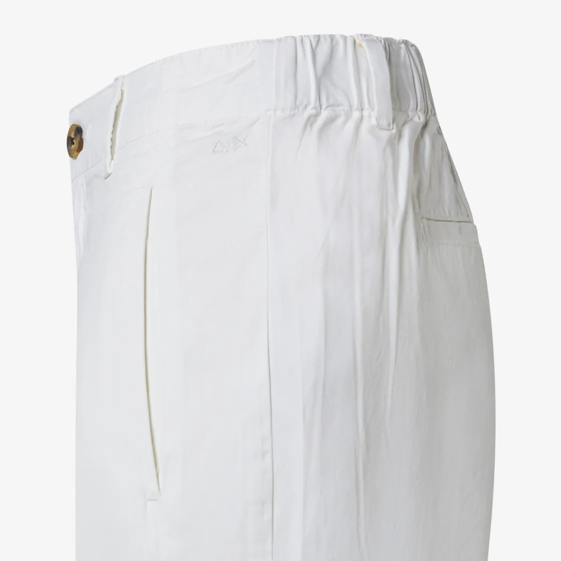 Sale Pantaloni in cotone bianco panna Donna Pantaloni