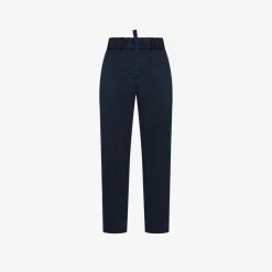 Discount Pantaloni in cotone blu navy Donna Pantaloni