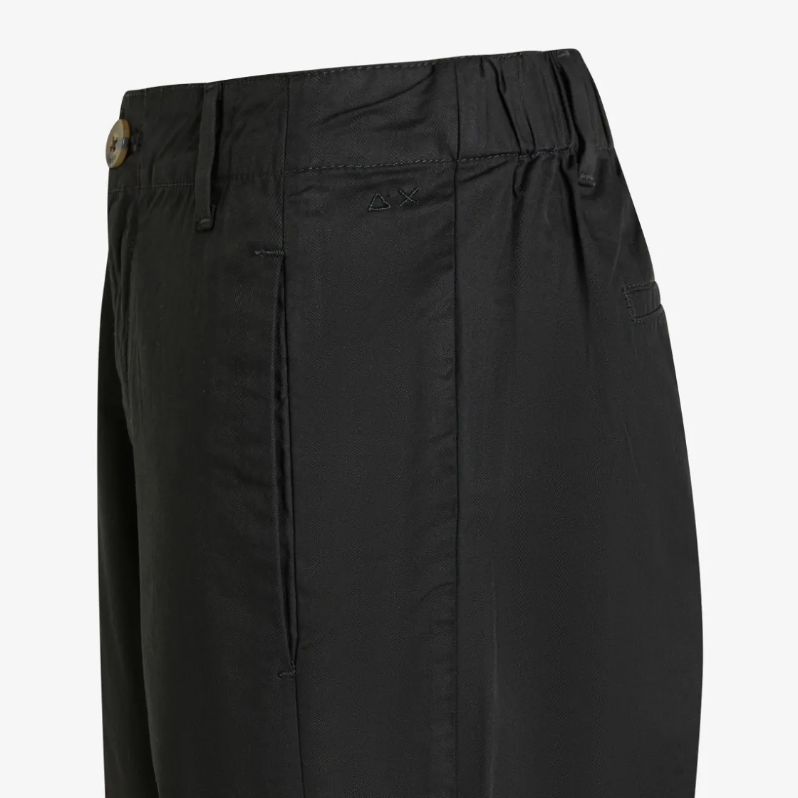 Fashion Pantaloni in cotone nero Donna Pantaloni