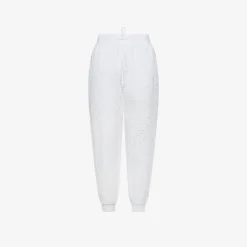 Clearance Pantaloni in cotone Sangallo bianco Donna Pantaloni|Beachwear Donna