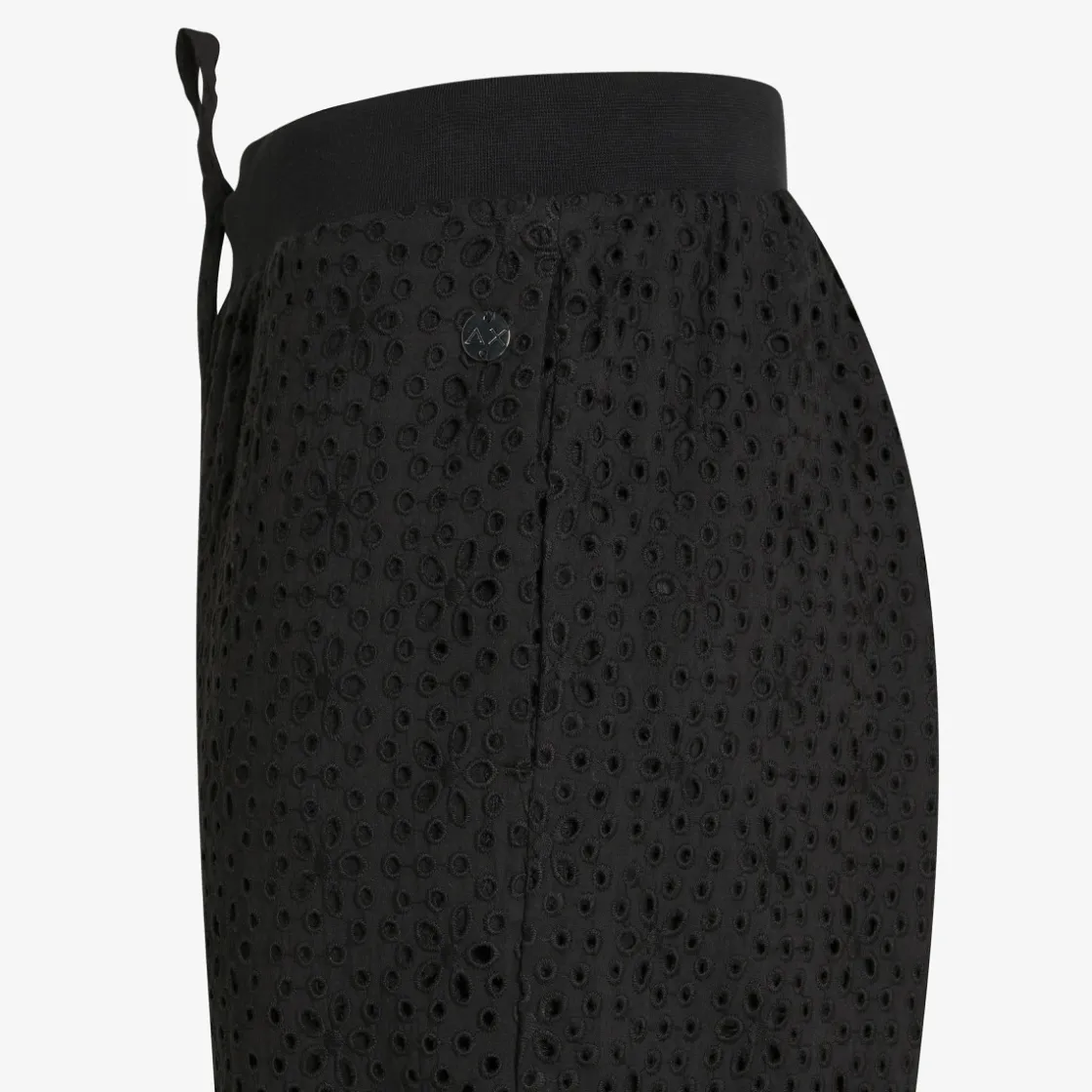 Fashion Pantaloni in cotone Sangallo nero Donna Pantaloni|Beachwear Donna