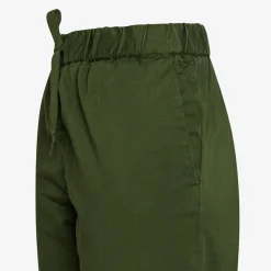Online Pantaloni in cotone verde scuro Donna Pantaloni