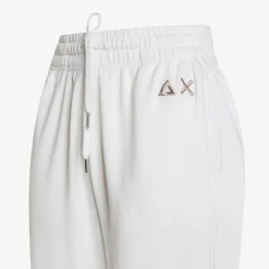 Online Pantaloni in felpa di cotone bianco panna Donna Pantaloni|Felpe