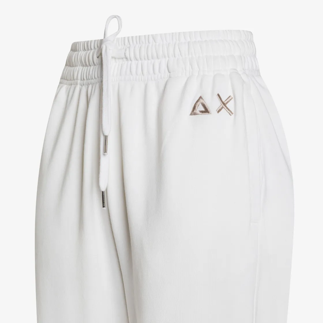 Online Pantaloni in felpa di cotone bianco panna Donna Pantaloni|Felpe