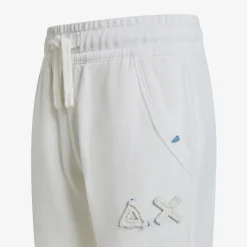 New Pantaloni in felpa di cotone bianco panna Bambino Pantaloni|Felpe