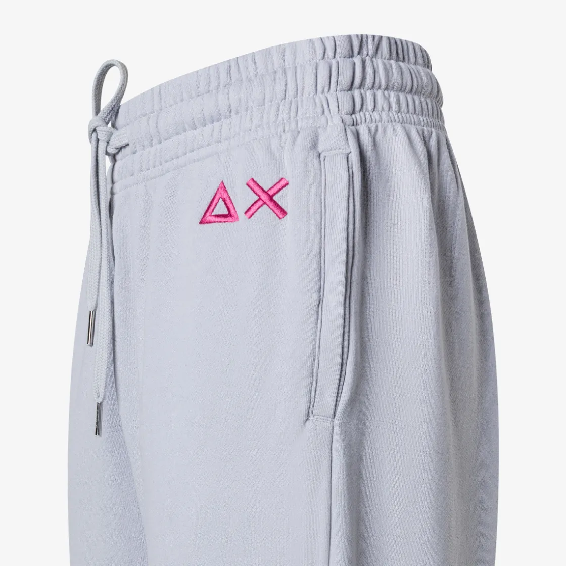 Outlet Pantaloni in felpa di cotone grigio chiaro Donna Felpe|Pantaloni