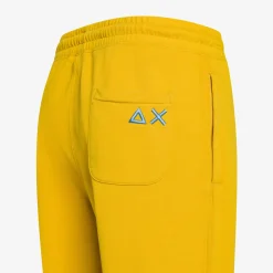 Clearance Pantaloni in felpa di cotone giallo Uomo Pantaloni|Felpe