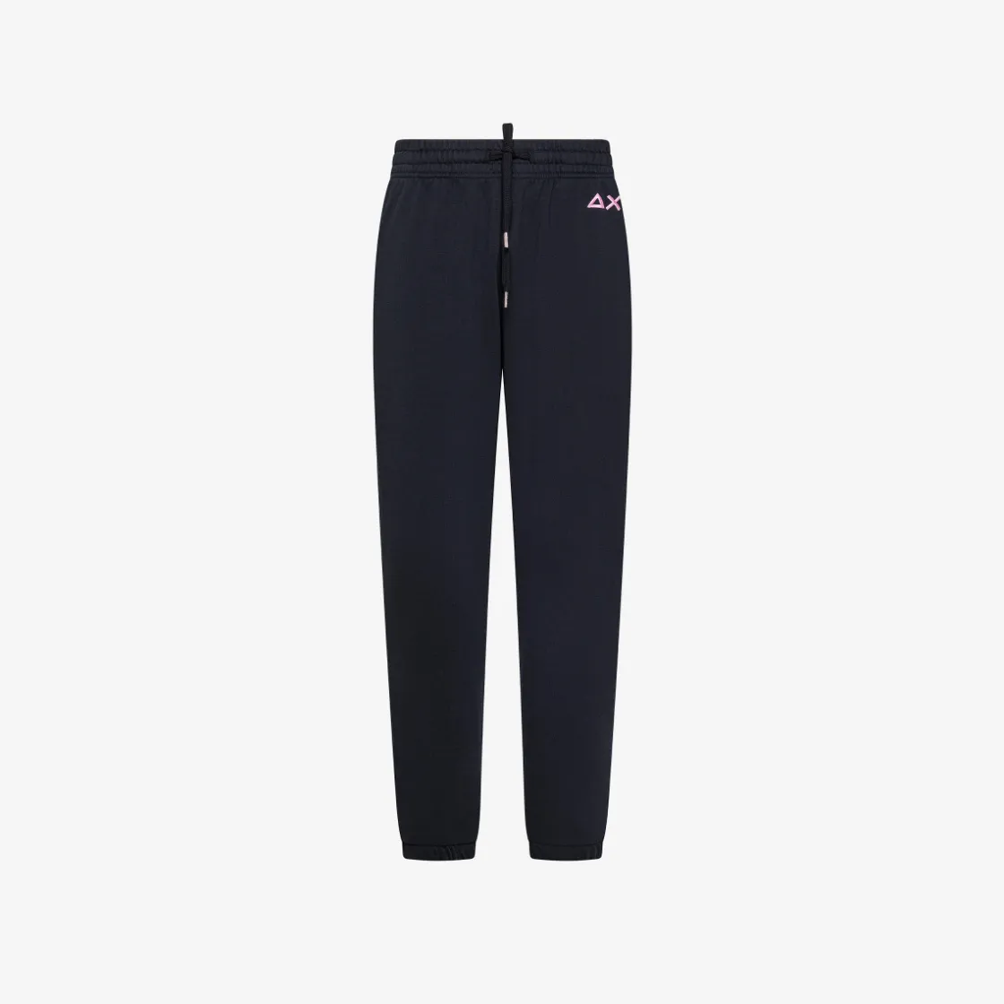 Sale Pantaloni in felpa di cotone nero Donna Pantaloni|Felpe