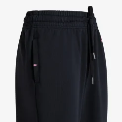Sale Pantaloni in felpa di cotone nero Donna Pantaloni|Felpe
