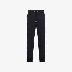 Outlet Pantaloni in felpa di cotone nero Uomo Pantaloni|Felpe