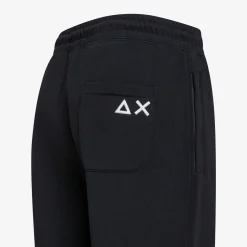 Outlet Pantaloni in felpa di cotone nero Uomo Pantaloni|Felpe