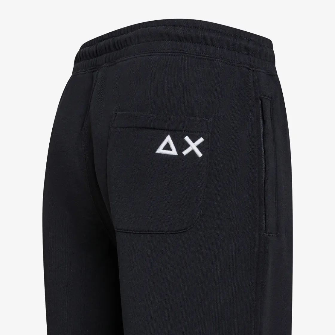 Outlet Pantaloni in felpa di cotone nero Uomo Pantaloni|Felpe