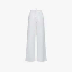 Fashion Pantaloni in lino bianco con coulisse Donna Pantaloni