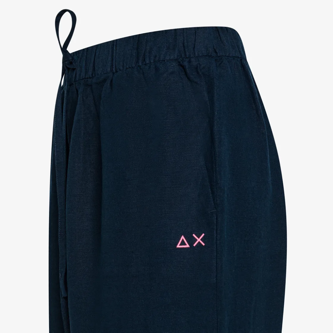 Clearance Pantaloni in lino blu navy Donna Pantaloni|Beachwear Donna