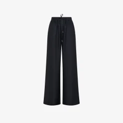 Best Pantaloni in lino nero con coulisse Donna Pantaloni