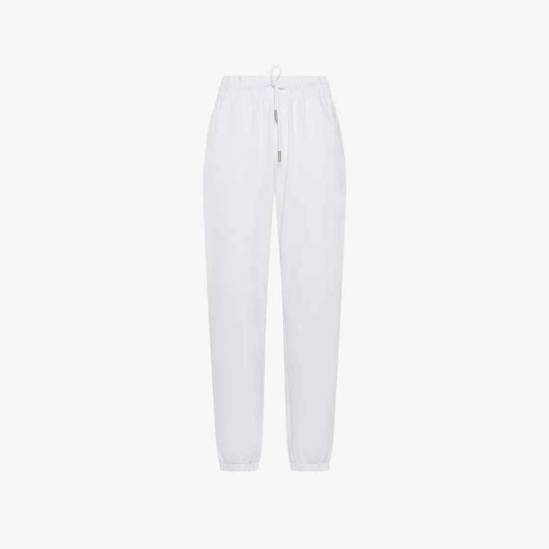 Discount Pantaloni in piquet di cotone bianco Donna Pantaloni|Felpe