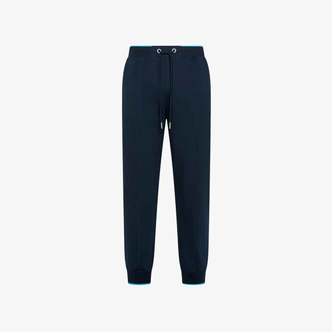 Hot Pantaloni in piquet di cotone blu navy Uomo Pantaloni