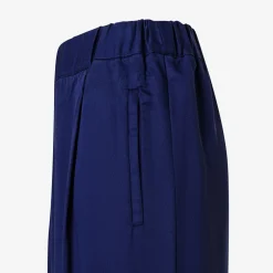 Sale Pantaloni in tessuto fluido blu navy Donna Pantaloni