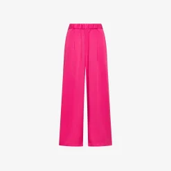 Hot Pantaloni in tessuto fluido fucsia Donna Pantaloni