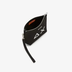 Hot Pochette in cotone nero Donna Borse|Accessori