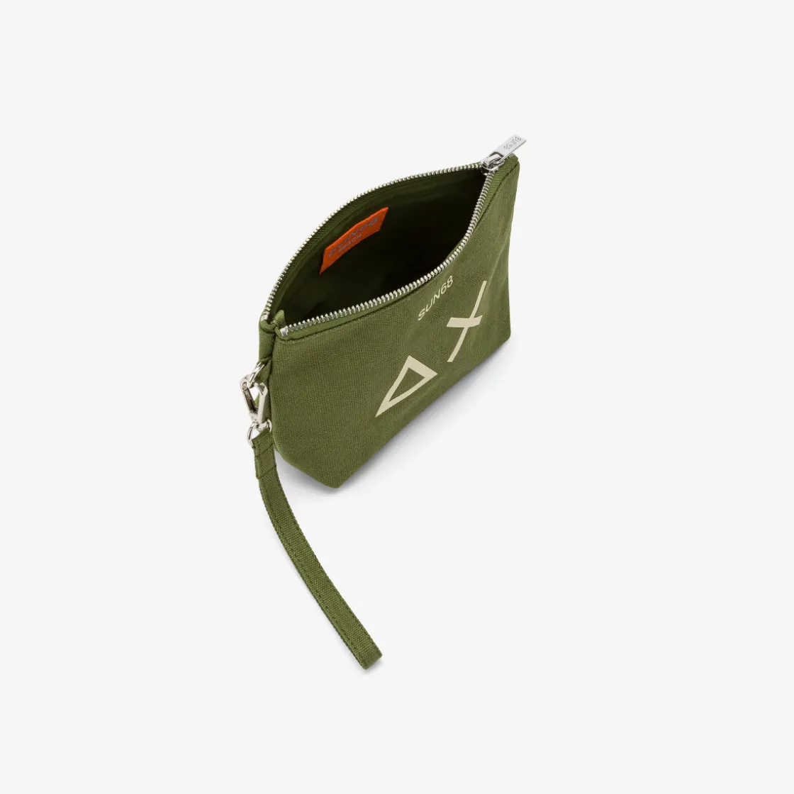 New Pochette in cotone verde scuro Donna Borse|Accessori