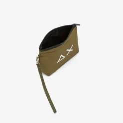 Sale Pochette in nylon verde scuro Uomo Accessori|Borse