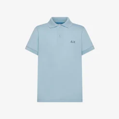 Discount Polo azzurra con logo ricamato Bambino Polo