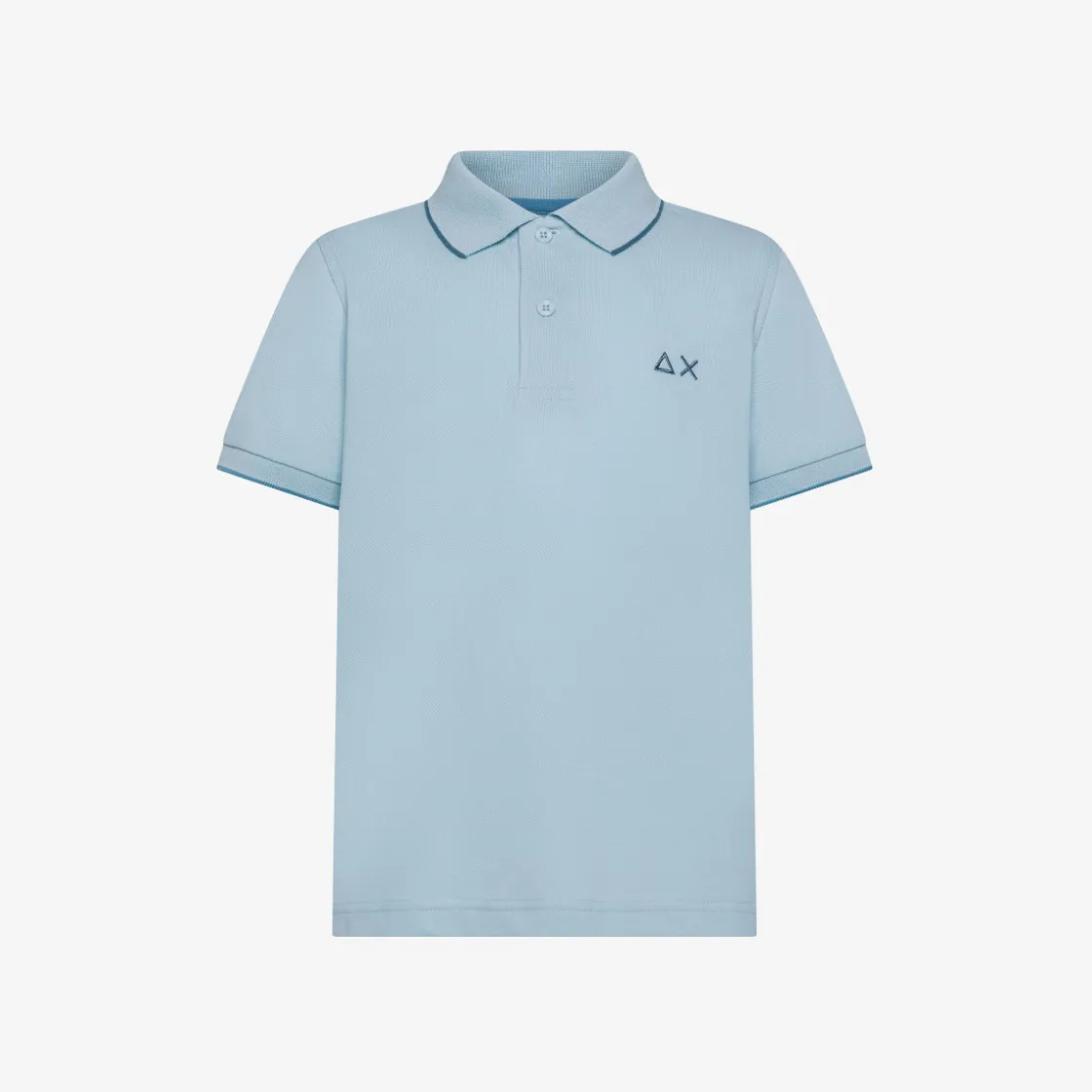 Outlet Polo azzurra con riga a contrasto Bambino Polo